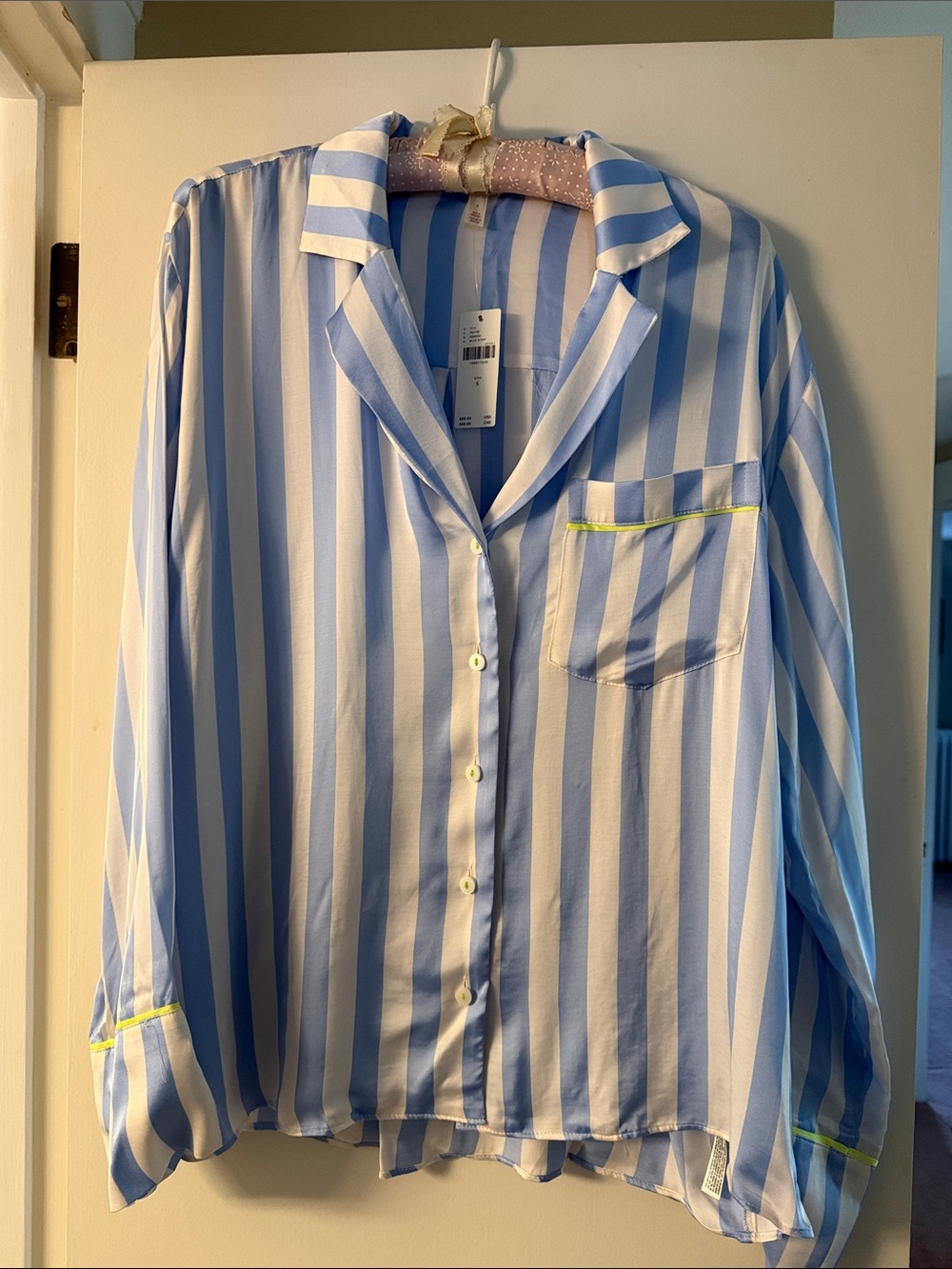 Striped pajama shirt